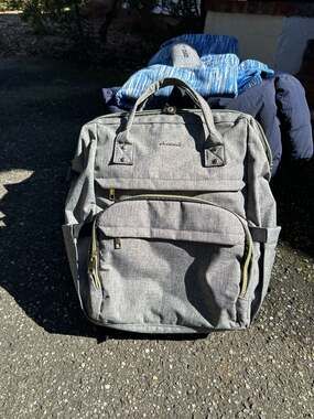 LOVEVOOK Laptop Backpack for Women with USB Charging Port Grey School Work Trave